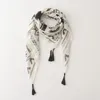 black thin scarf