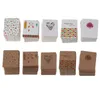 Jewelry Pouches, Bags 100Pcs Flower Tree Kraft Paper Hanging Drop Earrings Display Package Studs Holders Hoops Card C1FC
