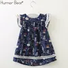 Humor Bear Girl Dress Summer Brand New Toddler Gilrs Dress Flying Sleeve Flower Lace Princess Party Dress For Girls 2-6Y Q0716