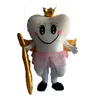 Costume de mascotte de dent et de brosse à dents en or d'Halloween de haute qualité personnaliser le dessin animé de grandes dents en peluche personnage de thème d'anime taille adulte déguisement de carnaval de Noël