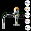 Beracky totalmente soldado fumando Terp Slurper Quartz Banger con vidrio Juego de píldora de mármol 10mm 14mm 18 mm Hombre Hombre Femenino Sin fisuras Biselado Clavos para Bongs Dab Rigs