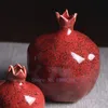 المزهريات الإبداع السيراميك زهرية حمراء الرمان زهرة ترتيب الملحقات الزخرفية الحلي الديكور المنزل الحديثة