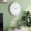 Nordic Simple Wood 3D Wall Clock Modern Design för vardagsrum Väggkonstdekor Kök Trä hängande klockväggklocka Heminredning H7860465