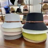 Тенденция Hepburn Fashion Womens Straw Hat Hat Pu пояс