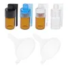 Garrafas de armazenamento frascos 6 pcs vidro portátil plstic funnels snuff kit recipientes de sniffer