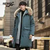 Men Long Down Jacket Mens Fashion Style Young Puffer Jacket Thicken Outdoor Warm Windproof Winter White Duck Down Coats 211129