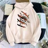 Mens Hoodie Sweatshirt Harajuku 애니메이션 의류 Kurama Ninjutsu Print Streetwear Hoodies 패션 캐주얼 느슨한 대형 후드 Y0804