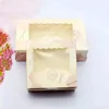 Papier Wrap Geschenkdoos met raam Roze Marmeren Bruiloft Feest Voedsel Verpakking Candy Chocolade Cookies Geschenken Verpakking Cake Dozen Feestelijke Evenement Gunsten Levert Karton