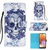 Custodie a portafoglio in pelle per Samsung A32 A52 A72 5G A02 X cover 5 S21 FE PLUS Xiaomi Redmi note10 10s POCO M3 F3 3D Dreamcatcher Mandala Skull gufo Farfalla