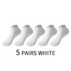 Men's Socks 5 Pairs Ladies Sock Set Harajuku Men Sport Korean Style Solid Color White Funny Soft Girls Boys