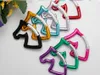 200pcs Horse Head Shaped Aluminum Alloy Locking Mounting Carabiner Snaphook Hook Holder