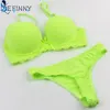 Sexy feminino underwear sólido vs tanga sutiã mais conjuntos lingerie terno laço e calcinha feminina push up 80 85 90 95b set bras