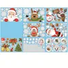 Adesivo natalizio nove colori doppio lato adesivi statici per vetri per finestre decorazione natalizia da parete 18 stili 20 21