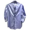 여성용 백이없는 레이스 위로 셔츠 옷깃 부프 슬리브 패치 워크 타이 캐주얼 한국 블라우스 여성 패션 의류 210524
