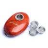 Crystal Red Jasper Oval Crystal Pipe Simple Fashion Cigarette Holder Play Manufacturers Direct Sales