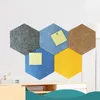 12PCS Hexagon Acoustic Absorption Panel Board Polyester Fiber Filt Ljudisolering Isolering Beveled Kanter Vägg A19 21 Dropship Bakgrundsbilder