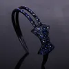 Podwójny rząd łuk Rhinestone Hairbands Niepoślizgowe Bezel Hoop Hoop Crystal Headband dla kobiet Zespoły do ​​włosów Opaski Akcesoria do włosów