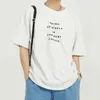 IDEEFB Męska odzież Koreański Streetwear Moda Krótki Rękaw Koszulka List Drukowanie Luźne Dorywczo Lato Tee Topy 9Y6785 210524