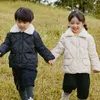 Vinter Barnens varma bomullsjackor Tjejer Kläder KidsBabys Kanin Fur Collar Coats Koreansk stil för pojkar Ytterkläder 211027