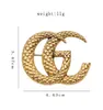 Famoso design clássico da marca de ouro luxo dessinger broche feminino letras shinestone Broches Suit Pin Fashion Jewelry Clothing Decoration Acessórios
