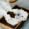 Niushuya Bride Fairy Veil Hairband 실크 yarn Pearl Po Wedding Dress Headdress 헤어 액세서리 클립 바렛