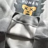 Hommes CrewNeck Hoodie Human Made Kaws Printting Hoodies Sweats Nouveauté Polaire Sweat Hommes Femmes Tops