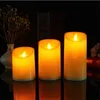 Candele senza fiamma in plastica realistiche, decorazione bougie elettrica altalena gialla, candele finte a lume di candela a LED H1222