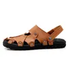 Männer Sandalen Aus Echtem Leder für Römische 39 Hohl Leichte Atmungsaktive Casual Schuhe Sommer Outdoor Gladiator Sandalia Masculina 32373