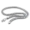 Kettingen 100925 Sterling Zilver Punk Ketting Mannen 10 MM Curb Cubaanse Link Chain Chokers Gift Mode Vintage Voor Man Solid Jewelry8893092