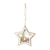 2D 3D Christmas Wooden Pendant Ornament Party Favor Hanging Pendants Star Tree Bell xmas Decorations For Home Navidad WY1505