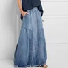 Rokken oversize mode straat rok 2021 zomer een lijn denim vrouwen herfst zon casual solide hoge taille vrouwen lang