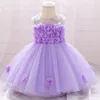 Toddler Baby Girl Infant Princess Lace Tutu Dress Wedding Kids Party Vestidos for 1 Years Birthday Wear 210508