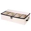 Opvouwbare opbergdoos Ondergoed Divider Lidsted Closet Organizer Schoenen Storage Organizer Box Stofdeksel Lade Organizer Verstelbaar