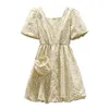 M-4XL Back riem printing bladerdeeg mouw mini jurk gratis tas plus size zomer mode dameskleding vrouw 210520