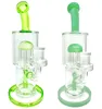 Vintage 9.5inch 8arm Perc Glass BONG Hookah Pipes Brûleur à mazout avec bol ou Banger peut mettre le LOGO du client