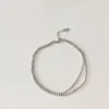 retro dubbel lager rhinestone kvinnlig enkel clavicle chain halsband zircon temperament glänsande choker estetiska smycken gåvor