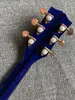 Nouvelle guitare acoustique 6 cordes 43" 2022 bleue. Placage épicéa et dos et éclisses en érable tigré, touche en palissandre et incrustation d'ormeau.