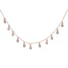 Серебряные ювелирные украшения элегантный хкер -шарм слез капля кубический циркония кисточка роскошные свадебные подарки Цепи Morr22