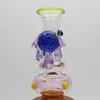 Glass Bong Bee Waterpipe Hookah Recycler Oil Rigs with Unique Percolator 10in height 14mm Bowl