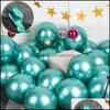 Autres fournitures de fête d'événement Festive Home Garden Ballons en latex de perle en métal brillant Couleurs métalliques épaisses Boules d'air Décoration d'anniversaire 12 po