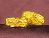 Vietnam Gold Ehering Drache Phönix Öffnungen für Männer Frauen Paar Ringe