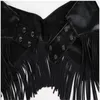 Belts EAGLEEWOLF 2021 Ultra Wide Waist Seal Ladies Fashion Tassel Decoration Wild Snap Pu Leather
