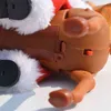 Santa Claus Reiten Hirsch Puppe Elektrische Musik Spielzeug Weihnachten Ornament Kind Geschenke Weihnachten Dekoration LB88