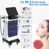 Hydro Facial Beauty Device Dermabrasion Frequency Hydra Peel Face Pore Clean Vacuum Skin Scrubber Care Care Machines 11 PCS Handtag