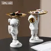 Diver Statue With Tray Sculpture Home Decor Figurine Desk Storage Multifunction TV Cabinet Ornaments Room Decoration Crafts Gift 210924