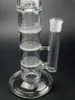 High Clear Glass Water Bong Hookah with Filters Honeycomb Perc Smoking Pipe Accessories