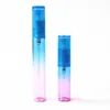 50 pcs/pack 4 ML 8 ML bouteille de parfum en verre coloré flacons de bouteille de pulvérisation d'eau en verre mince flacons vides contenants cosmétiques pour voyage