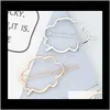 Fashion Clouds Pins Clamp Girls Ladies Geometric Gold Silver Cut Out Metal Hairpin Clip G9J2V Clips Barrettes Yt3Gb