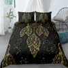 Dream-Catcher Boho Boho Bedding Set Dreamland Duvet Cover och Pillowcase Queen King size Bed Sets 210319
