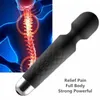 MultiSpeed Silicone Wand Massager Full Body Vibrator Magic Waterproof USB Rechargeable9195173